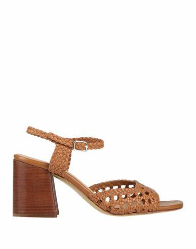 Souliers Martinez Woman Sandals Tan Leather Cover