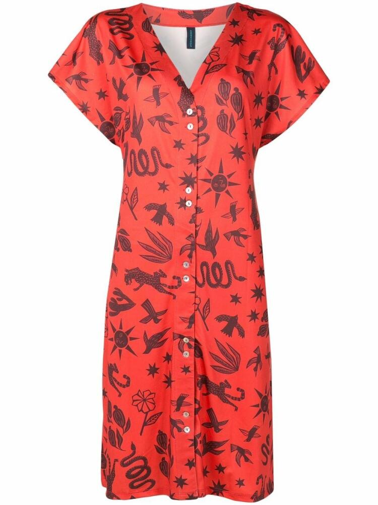 Lygia & Nanny Artemis Estampado shirt dress - Brown Cover