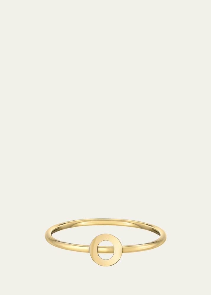 Zoe Lev Jewelry 14K Yellow Gold Initial A Ring Cover