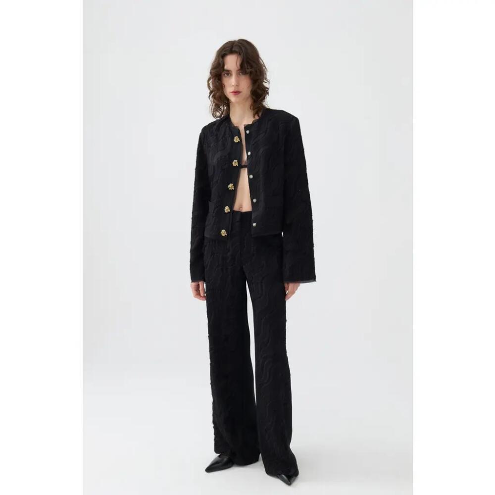 Nocturne Jacquard Wide Leg Pants in Black Cover