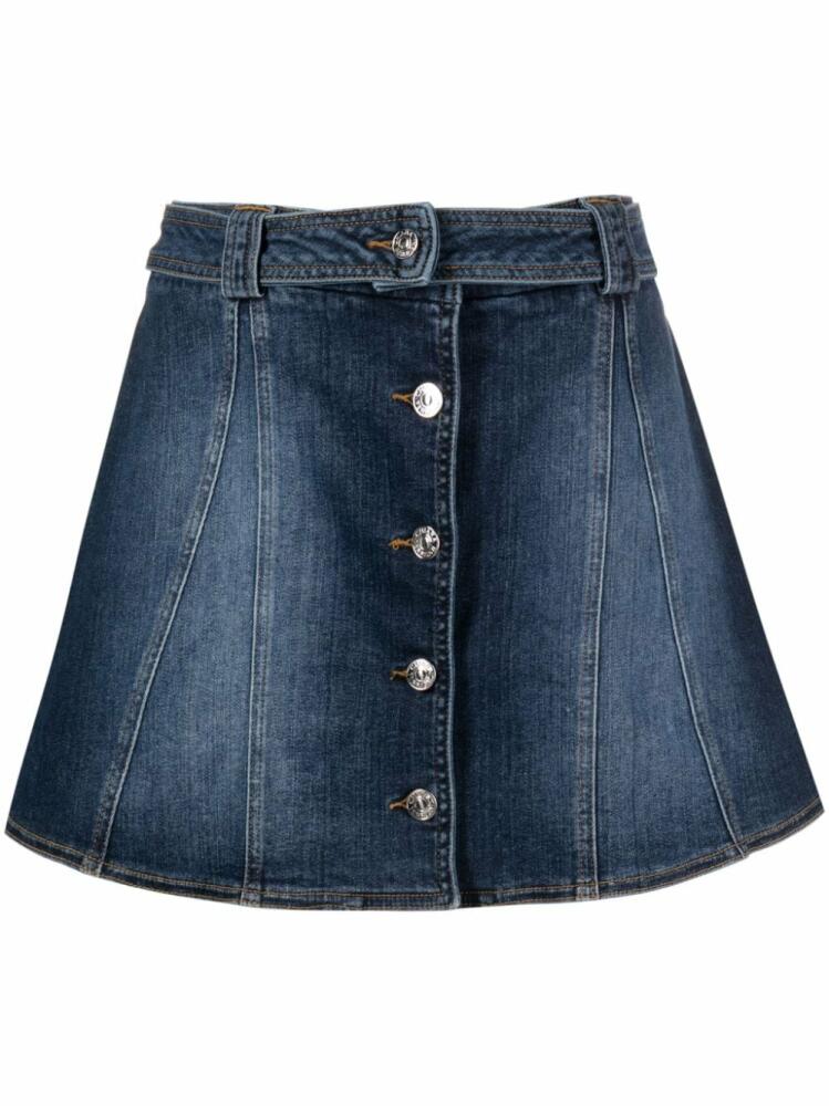 Chiara Ferragni Eye Star-embroidered denim mini skirt - Blue Cover