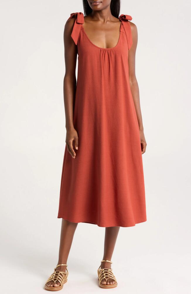 Nordstrom Tie Shoulder Cover-Up in Rust Spice Cover