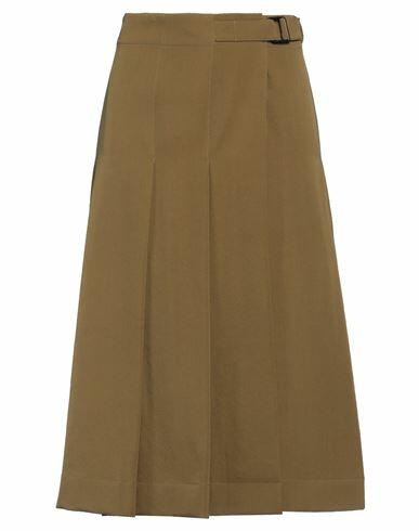 Lemaire Woman Midi skirt Military green Virgin Wool Cover