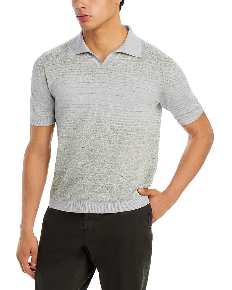 Maurizio Baldassari Tonal Stripe Knitted Slim Fit Polo Shirt Cover