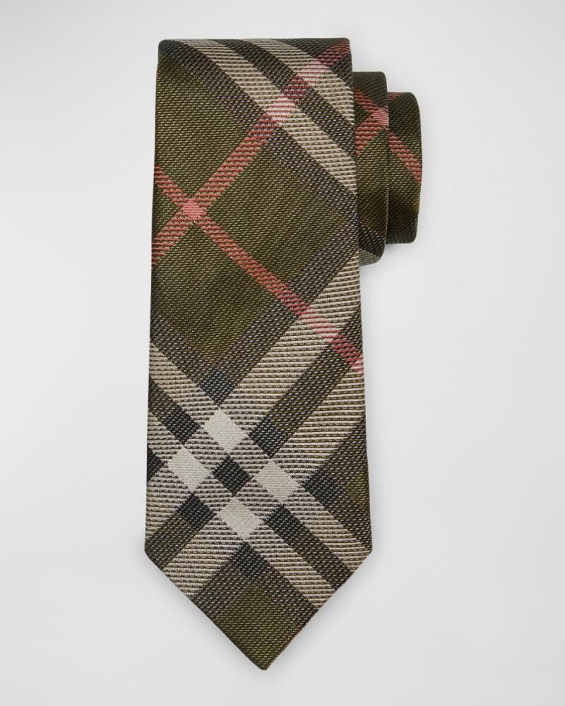 Burberry Men's Silk Twill Check Tie Cover