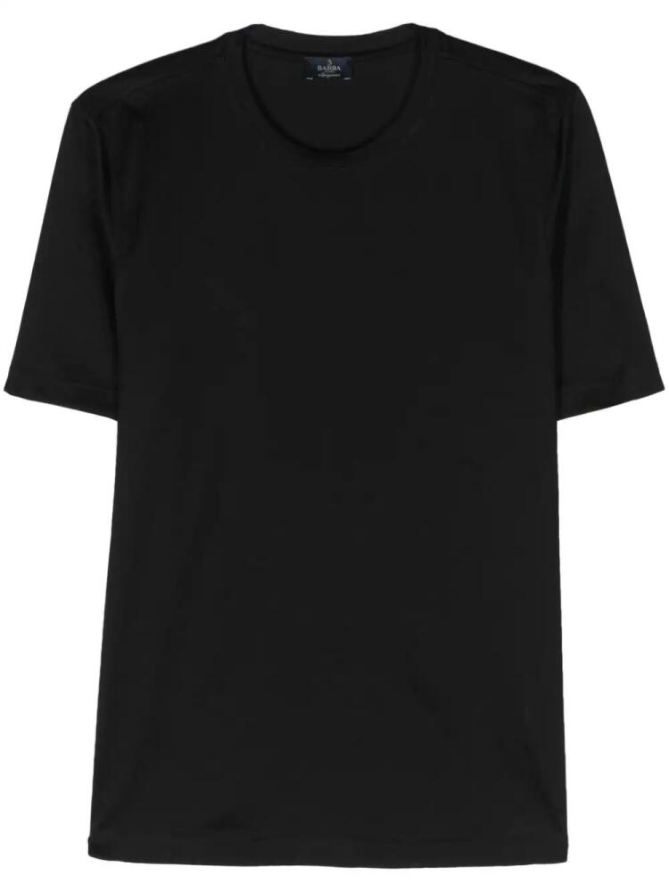 Barba short-sleeve cotton T-shirt - Black Cover