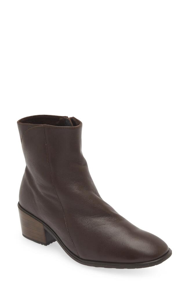 Naot Goodie Zip Boot in Water Resistant Brown Leather Cover