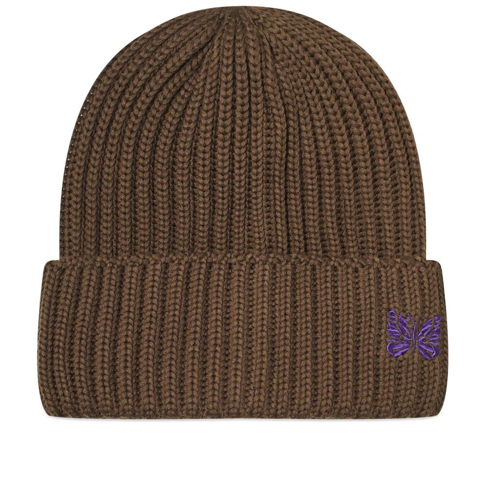 Needles Merino Wool Watch Beanie in Brown Cover