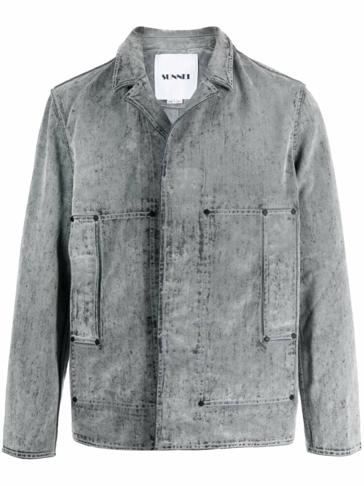 Sunnei concealed-fastening denim cotton jacket - Grey Cover