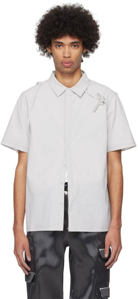 HELIOT EMIL Gray Purulence Technical Shirt Cover