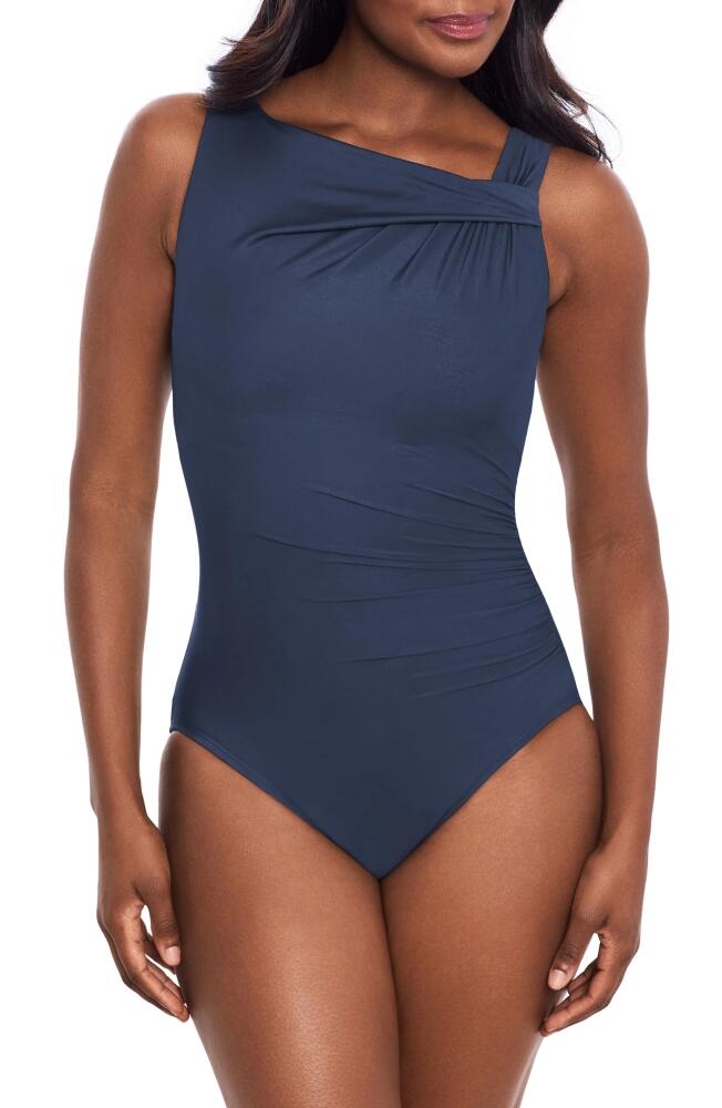 Miraclesuit Rock Solid Avra Underwire One-Piece Swimsuit in Midnight Blue Cover