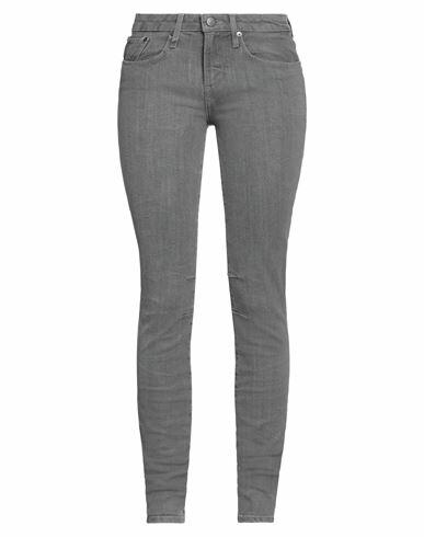 Helmut Lang Woman Jeans Grey Cotton, Polyurethane Cover