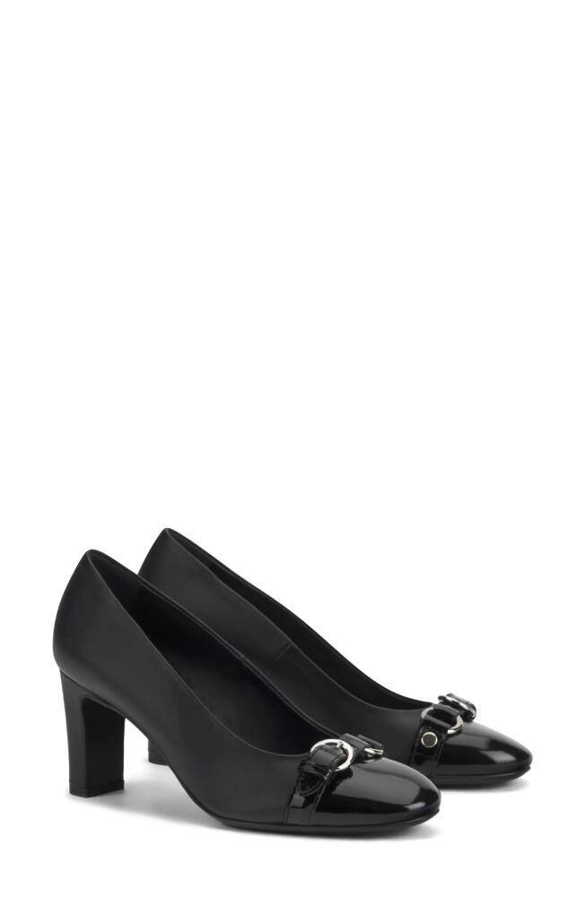 AGL Irina Cap Toe Pump in Nero-Nero-Nero Cover