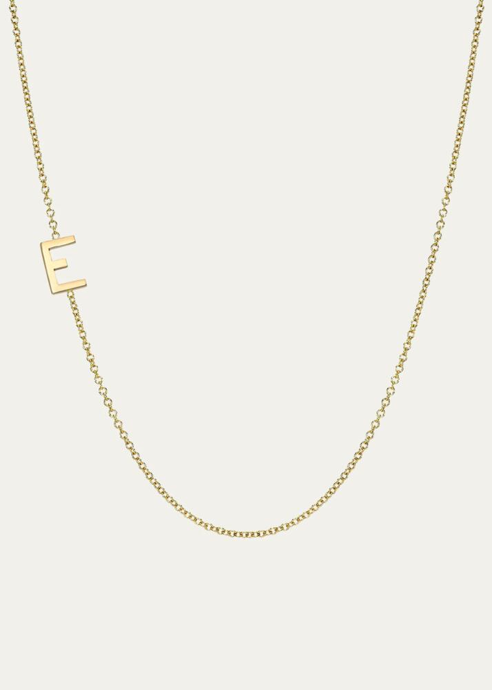 Zoe Lev Jewelry 14K Yellow Gold Asymmetrical Initial T Necklace Cover