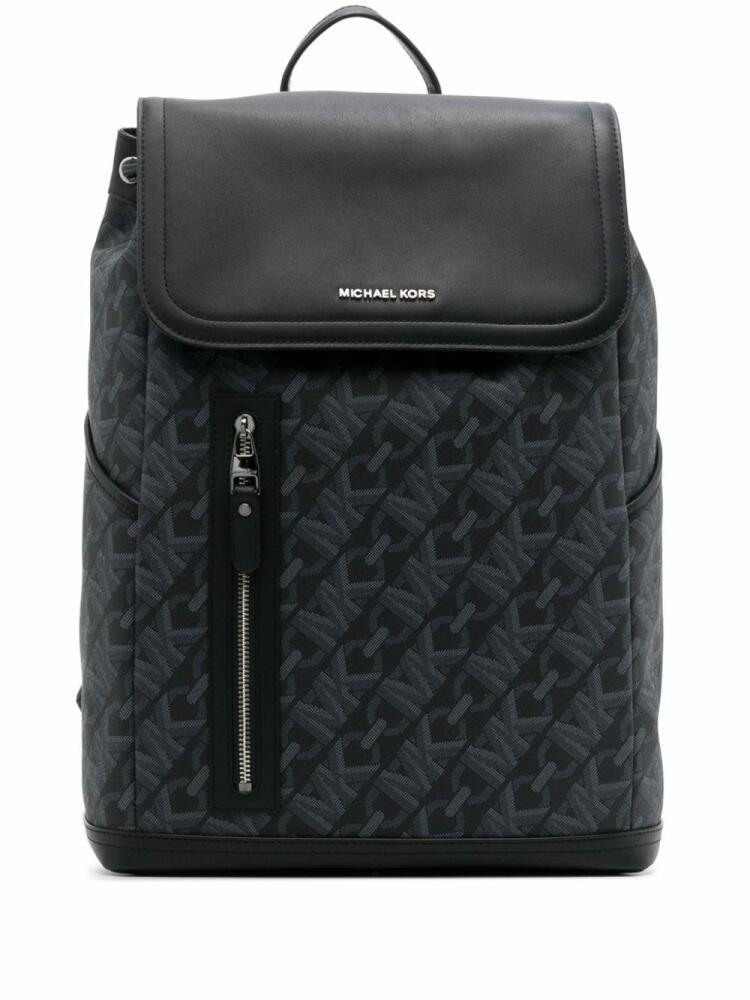 Michael Kors Hudson logo-print backpack - Blue Cover