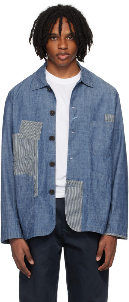 Universal Works Indigo Patched Bakers Jacket Cover