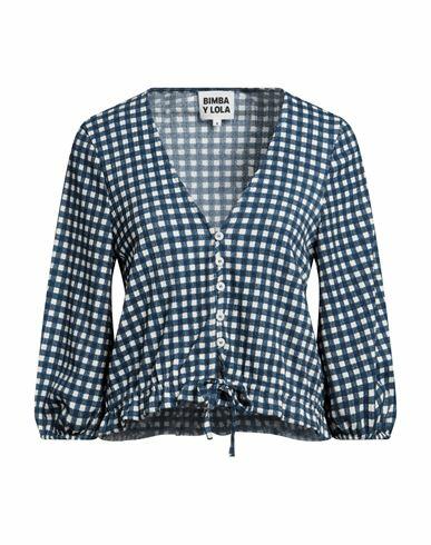 Bimba Y Lola Woman Shirt Slate blue Polyester, Elastane Cover