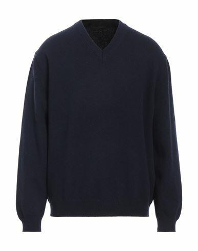 Daniele Fiesoli Man Sweater Midnight blue Wool, Cashmere Cover