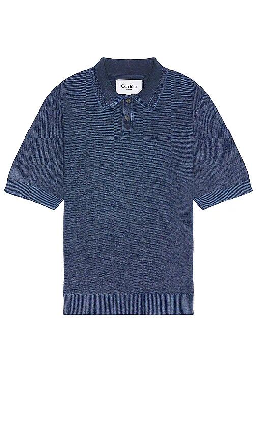 Corridor Rice Stitch Polo in Navy Cover