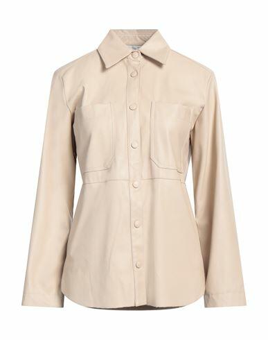 19.70 Nineteen Seventy Woman Shirt Beige Polyester, Polyurethane Cover