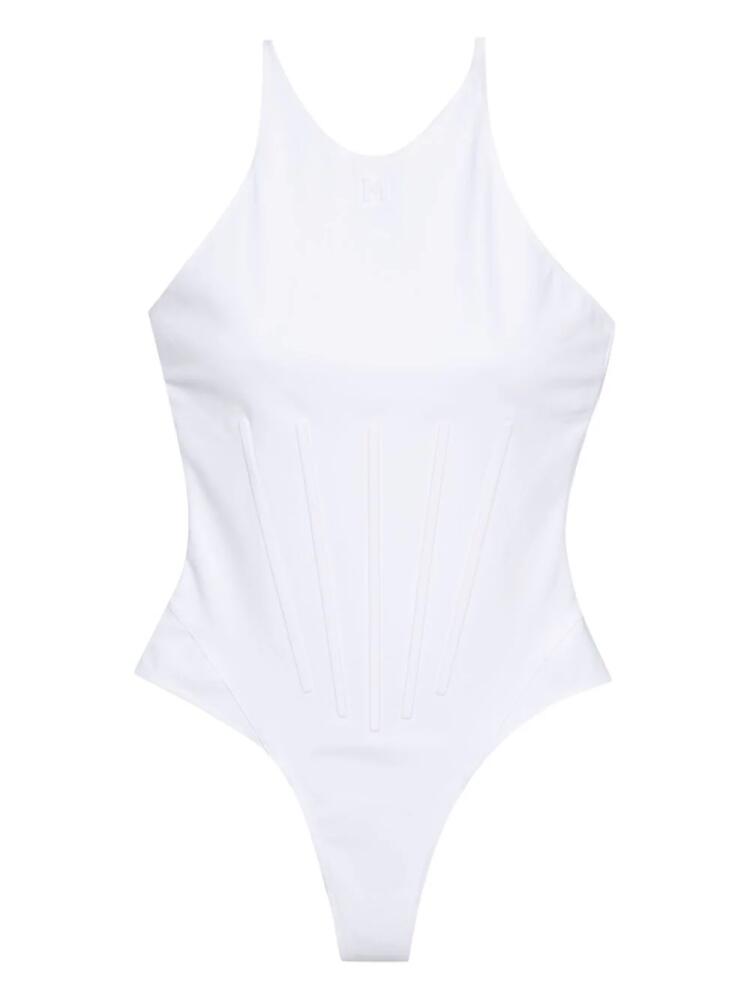 Mugler Corseted one-piece swimsuit - White Cover