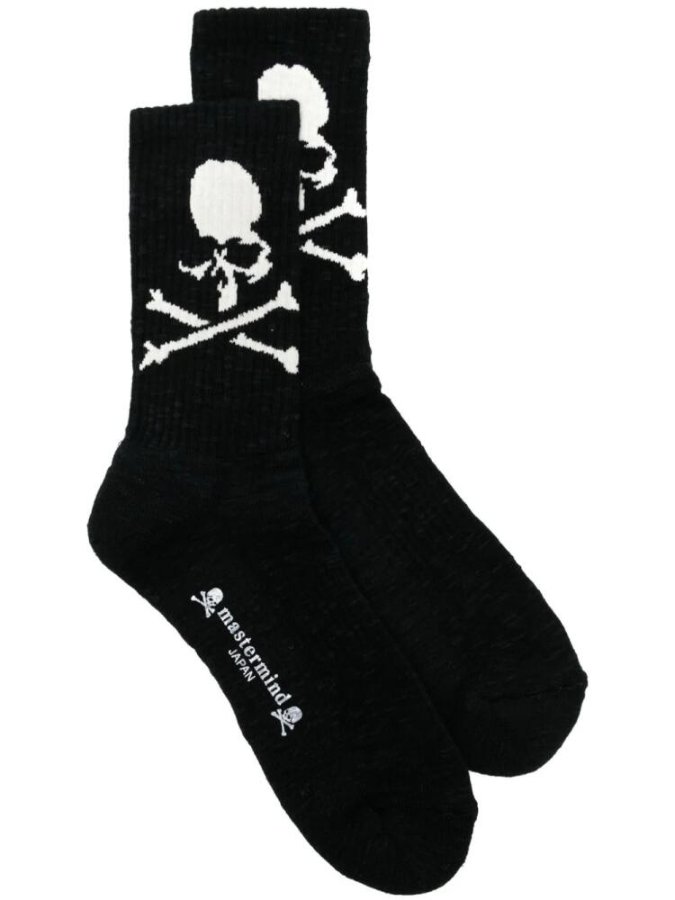 Mastermind Japan logo-intarsia socks - Black Cover