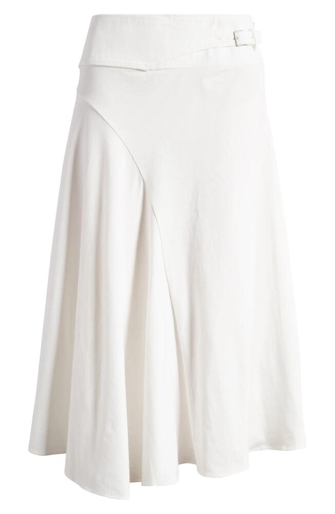 Faithfull the Brand Maceio Asymmetric Cotton Skirt in White Cover