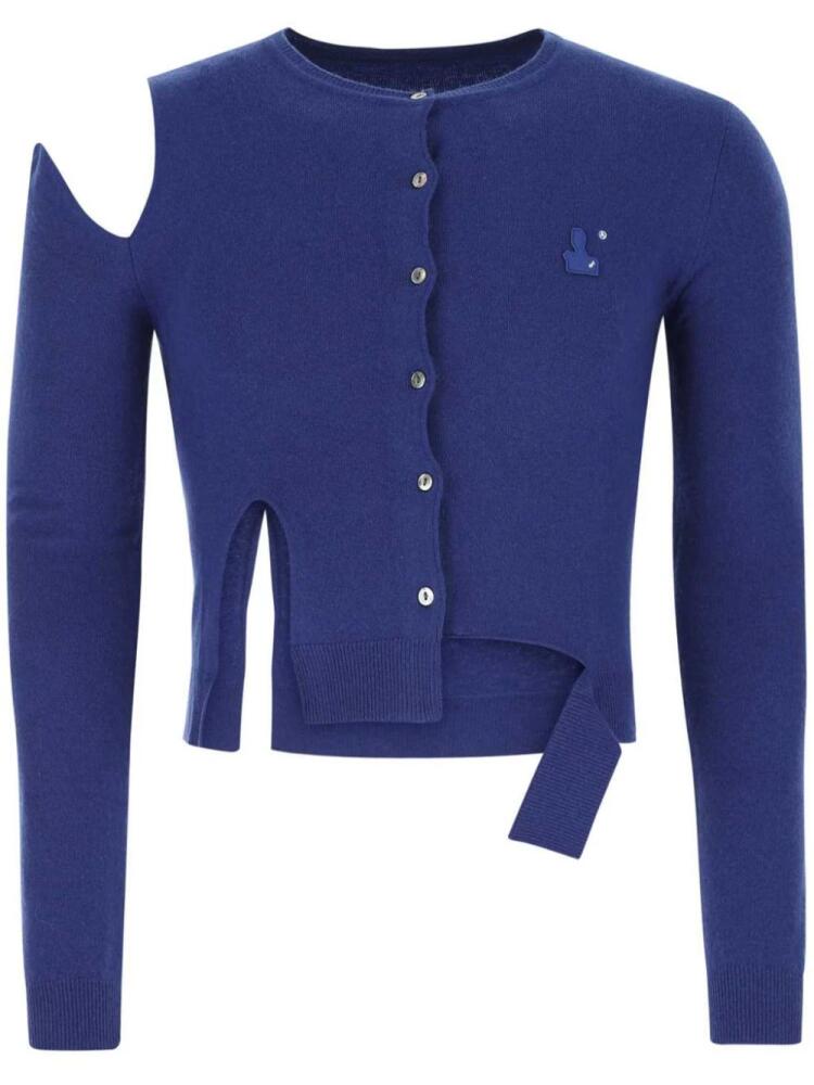 Ader Error cut-out detailing cardigan - Blue Cover