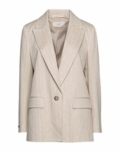 Peserico Woman Blazer Beige Linen, Cotton, Viscose, Metallic fiber, Polyamide Cover