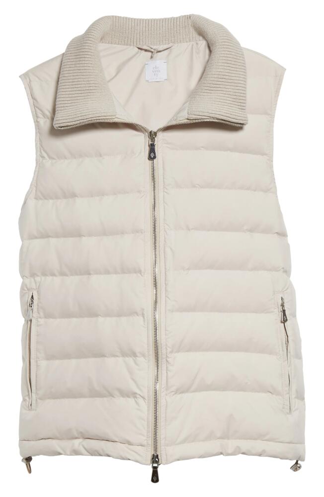 Eleventy Quilted Down Puffer Vest in Sand Cover