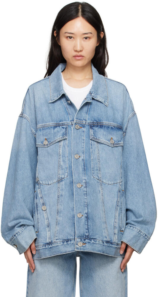 AGOLDE Blue Reworked Wayne Denim Jacket Cover