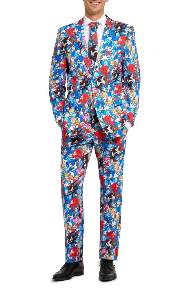 OppoSuits Sonic the Hedgehog Two-Piece Suit & Tie in Blue Cover