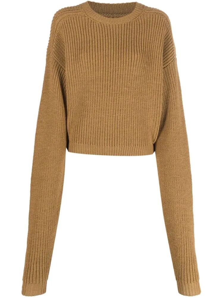 QUIRA virgin-wool knit jumper - Brown Cover