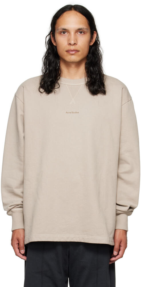 Acne Studios Taupe Brushed Sweatshirt Cover