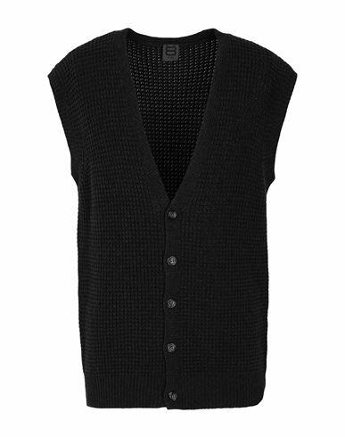 8 By Yoox Cotton S/less Cardigan Man Cardigan Black Cotton, Recycled cotton Cover