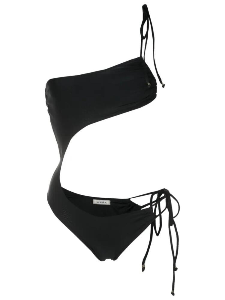 Amir Slama asymmetric one-piece swimsuit - Black Cover