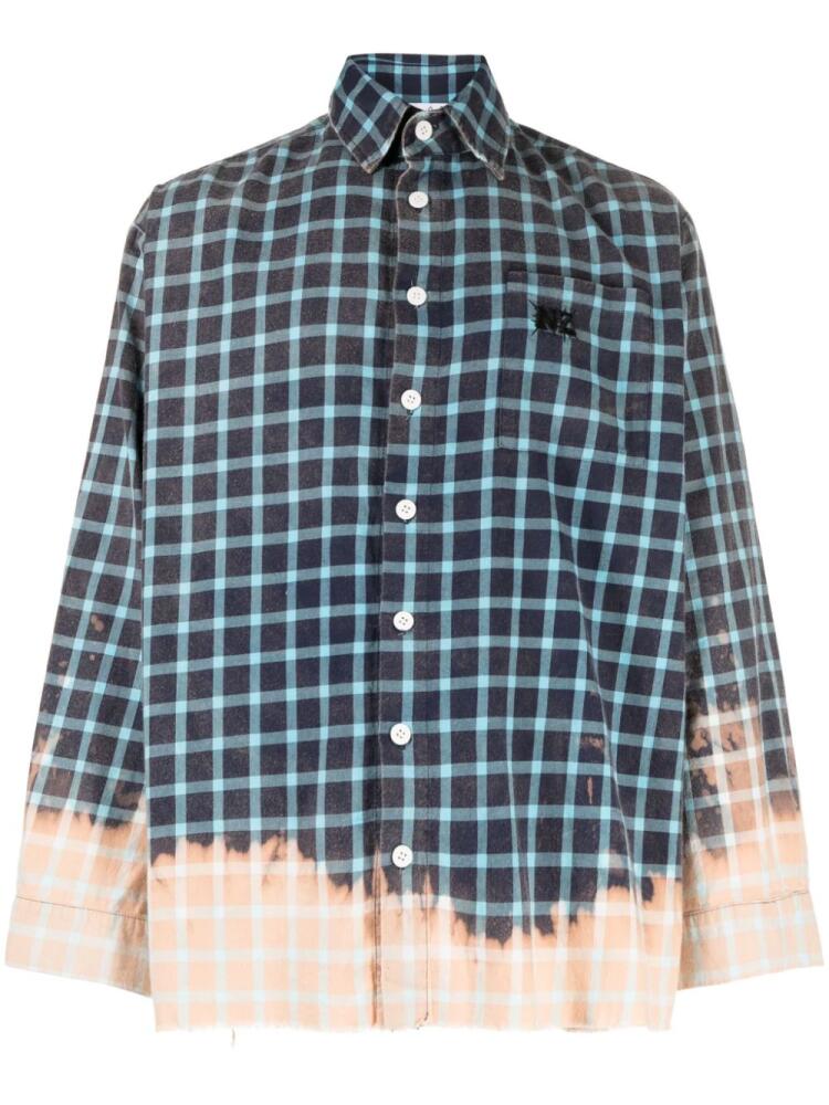 Natasha Zinko Bunny Heart-print checked shirt - Blue Cover