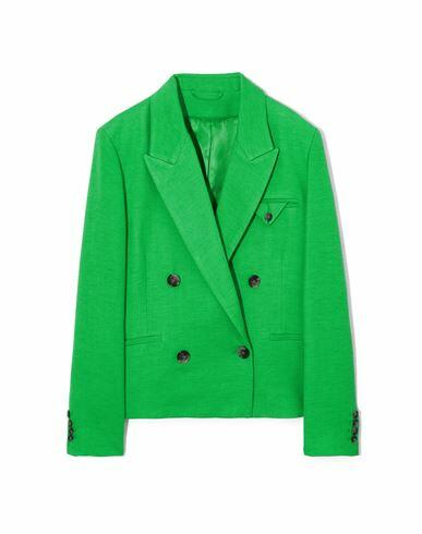 Cos Woman Blazer Green Viscose, Linen Cover