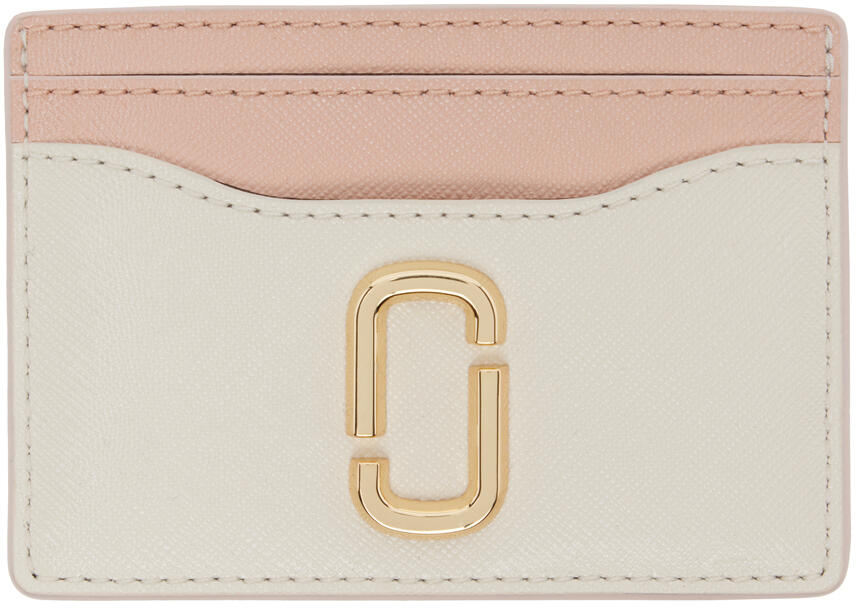 Marc Jacobs Off-White & Pink 'The Utility Snapshot' Card Holder Cover