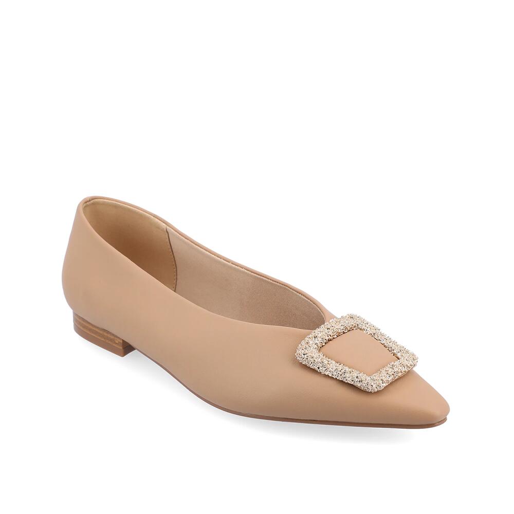 Journee Collection Elowen Ballet Flat | Women's | Beige Cover