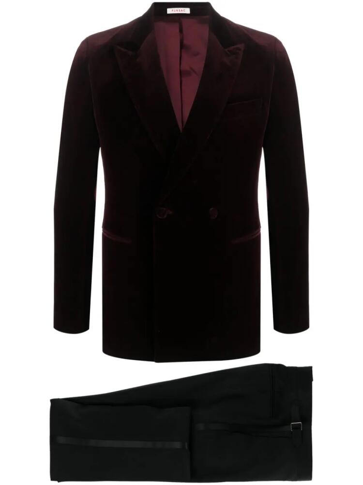 FURSAC two-tone double-breasted suit - Red Cover