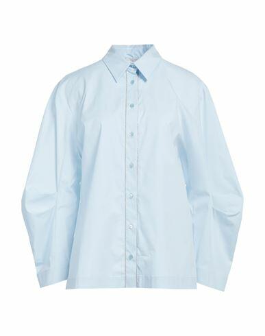 Peserico Woman Shirt Sky blue Cotton, Elastane Cover