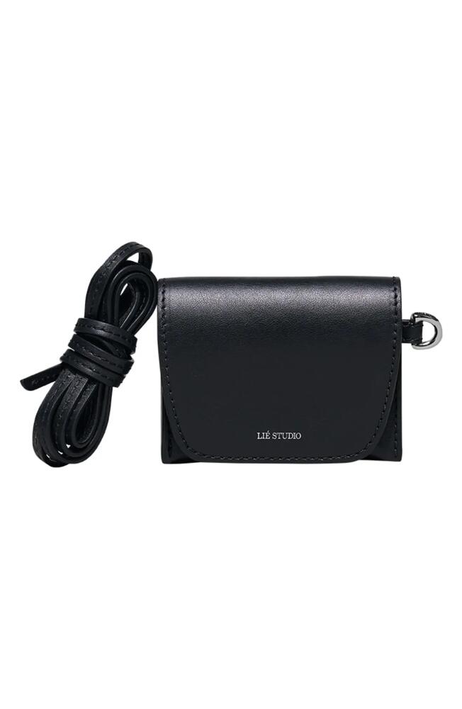 Lié Studio Stella Leather Wallet in Solid Black Cover