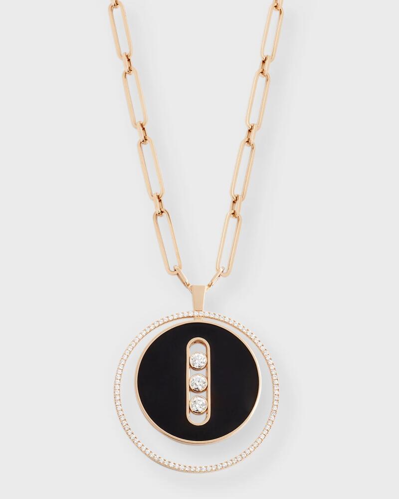 Messika Lucky Move 18K Rose Gold & Onyx Diamond Necklace Cover