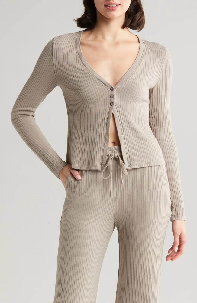 Beyond Yoga Well Traveled Cardigan in Birch Cover