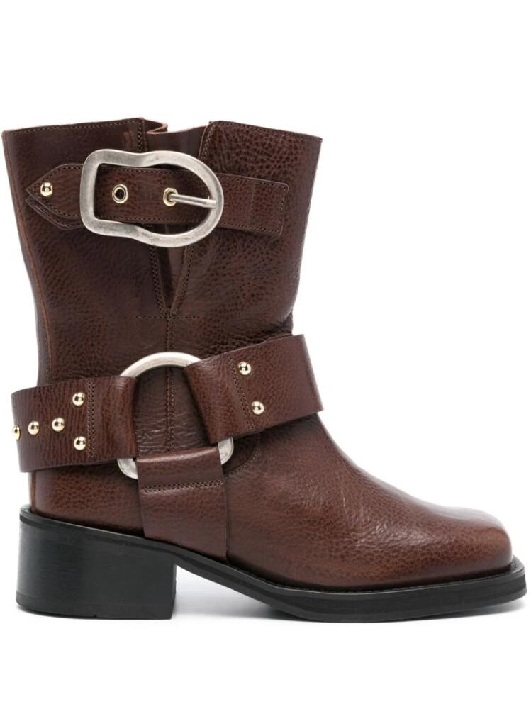 Dorothee Schumacher stud-embellished leather boots - Brown Cover