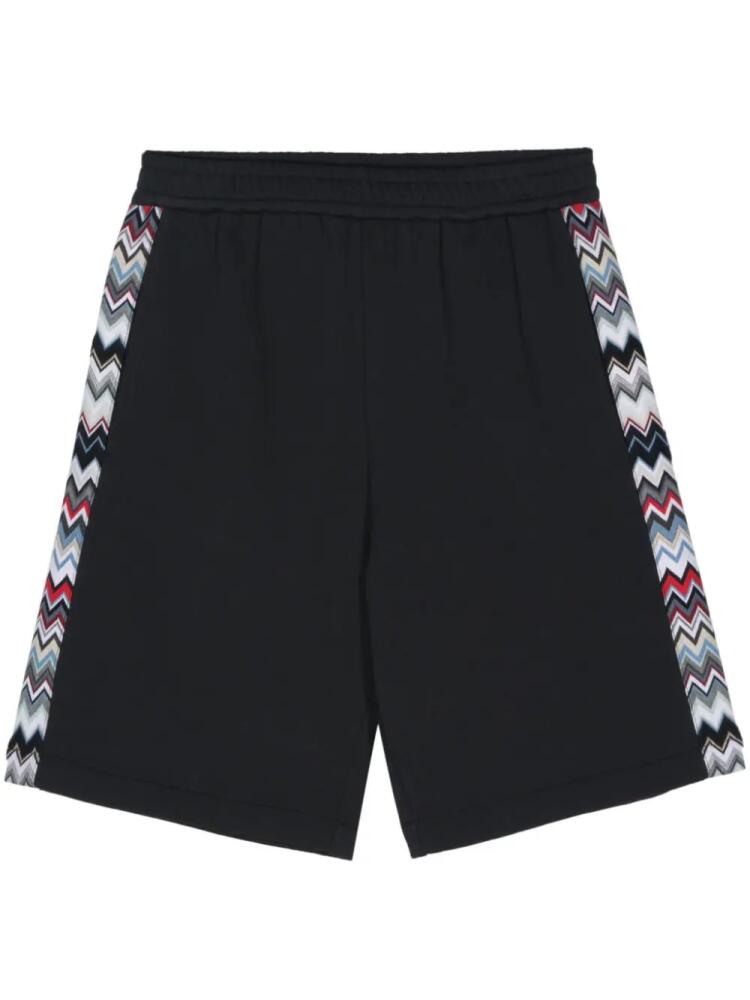 Missoni zigzag-detail cotton shorts - Blue Cover