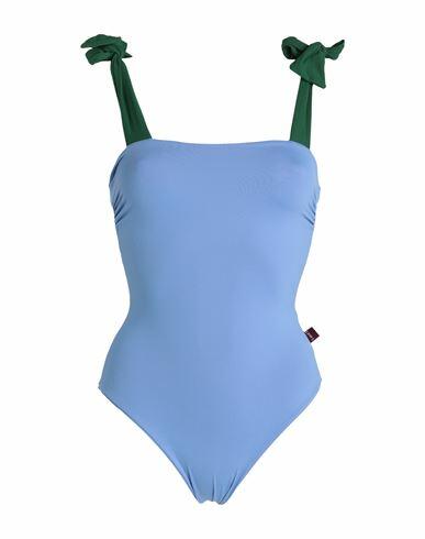 S And S Woman One-piece swimsuit Azure Polyamide, Elastane Cover