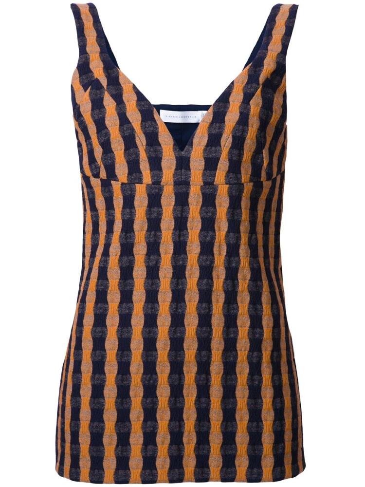 Victoria Beckham gingham cami top - Yellow Cover