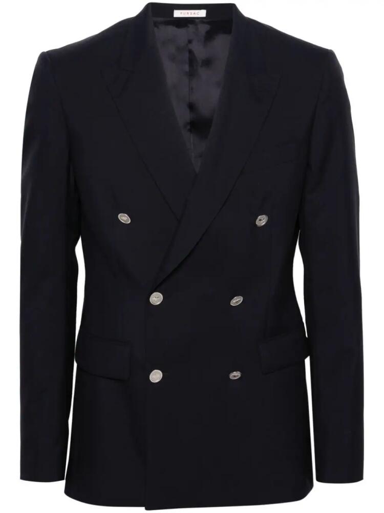 FURSAC wool double-breasted blazer - Blue Cover